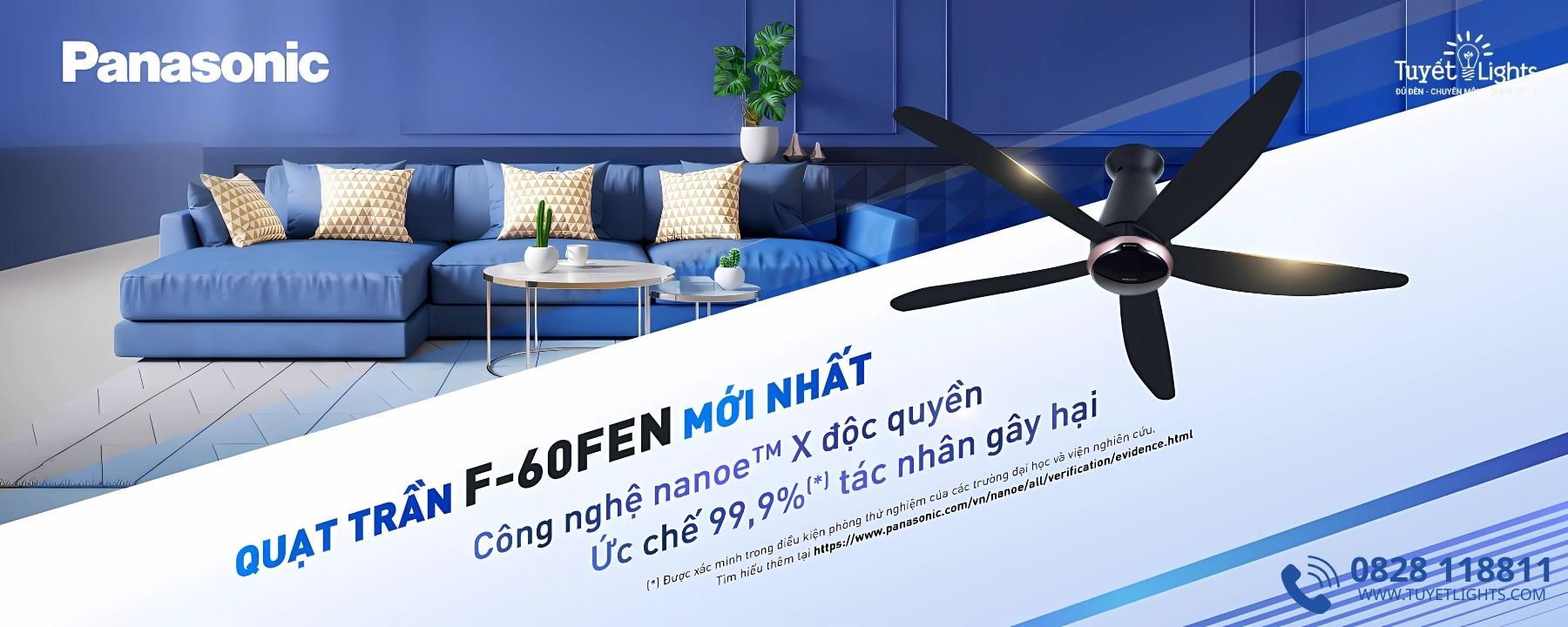 Quạt Trần Panasonic 5 Cánh Panasonic F-60FEN